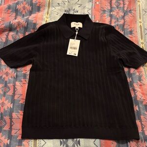 Wax London Naples vertical knit polo, size XL, new with tags NWT